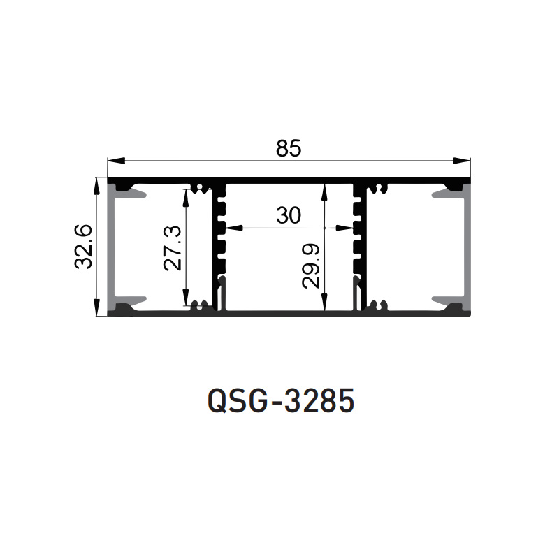 LED Strip Channel With Two Sides Illumination For 20mm Multi-Row Strip Lights LED Strip Channel With Two Sides Illumination For 20mm Multi-Row Strip Lights